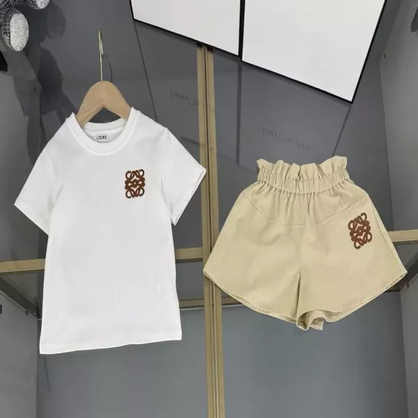 로에베 키즈 심플 반소매 상하 세트