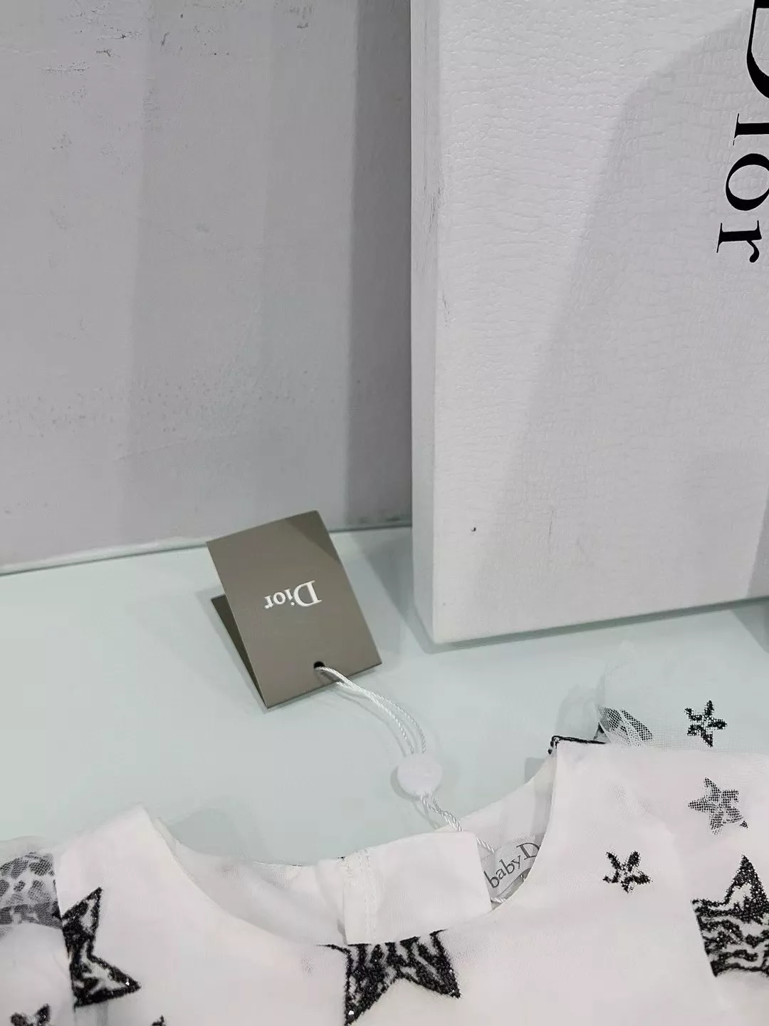 디올 자수 로고 더블 메쉬 드레스 상세 이미지 2