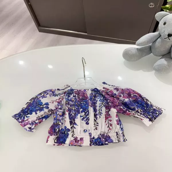 돌체앤가바나 플라워 프린트 블라우스 세트