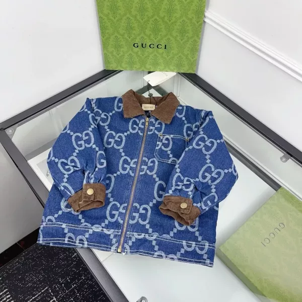 구찌 더블지 패턴 데님 패딩 재킷