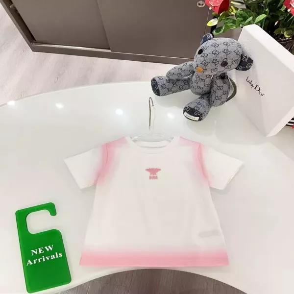 디올 키즈 벌 자수 포인트 반소매 탑