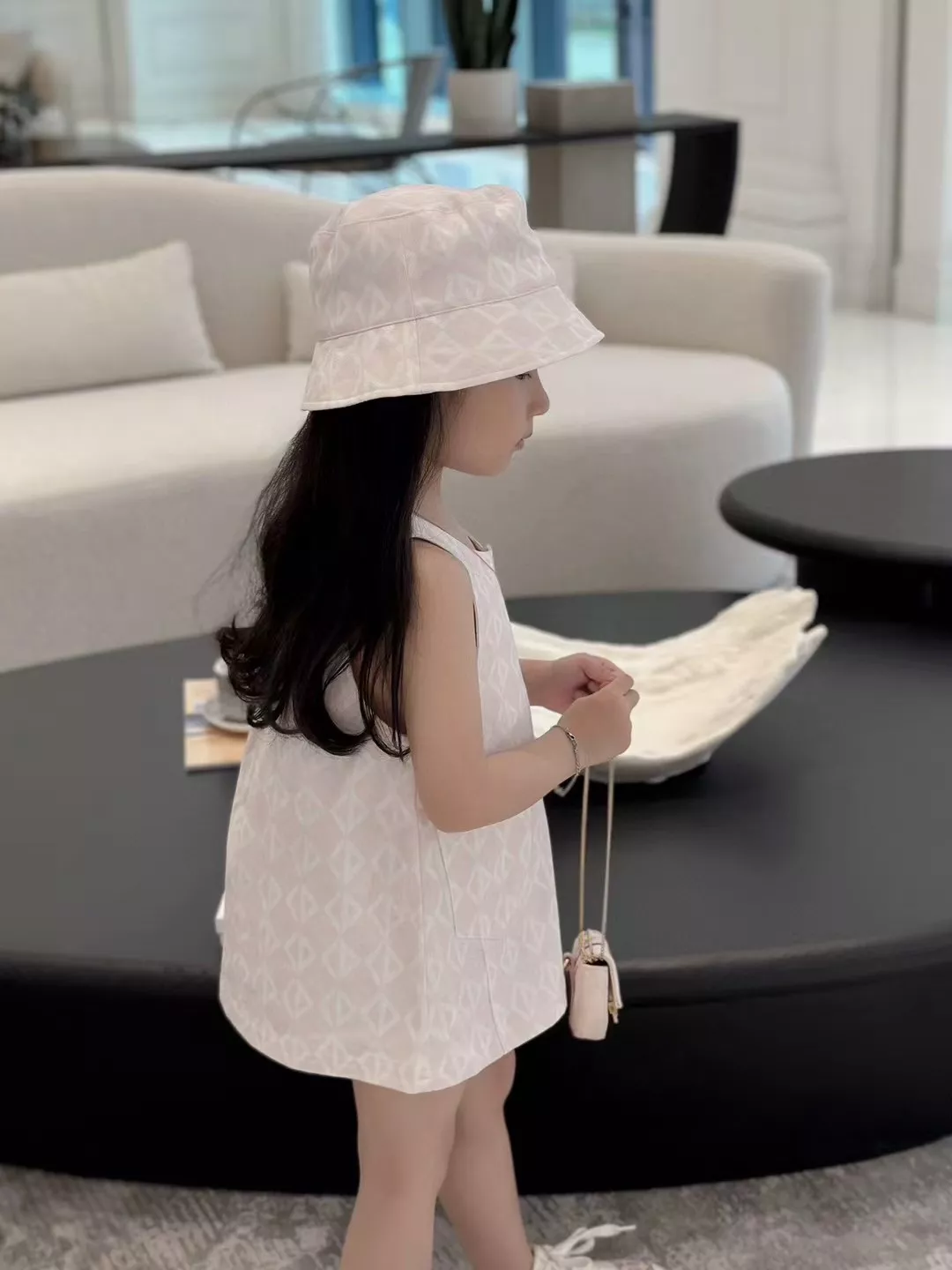 디올 아동 민소매 자카드 원피스 상세 이미지 18