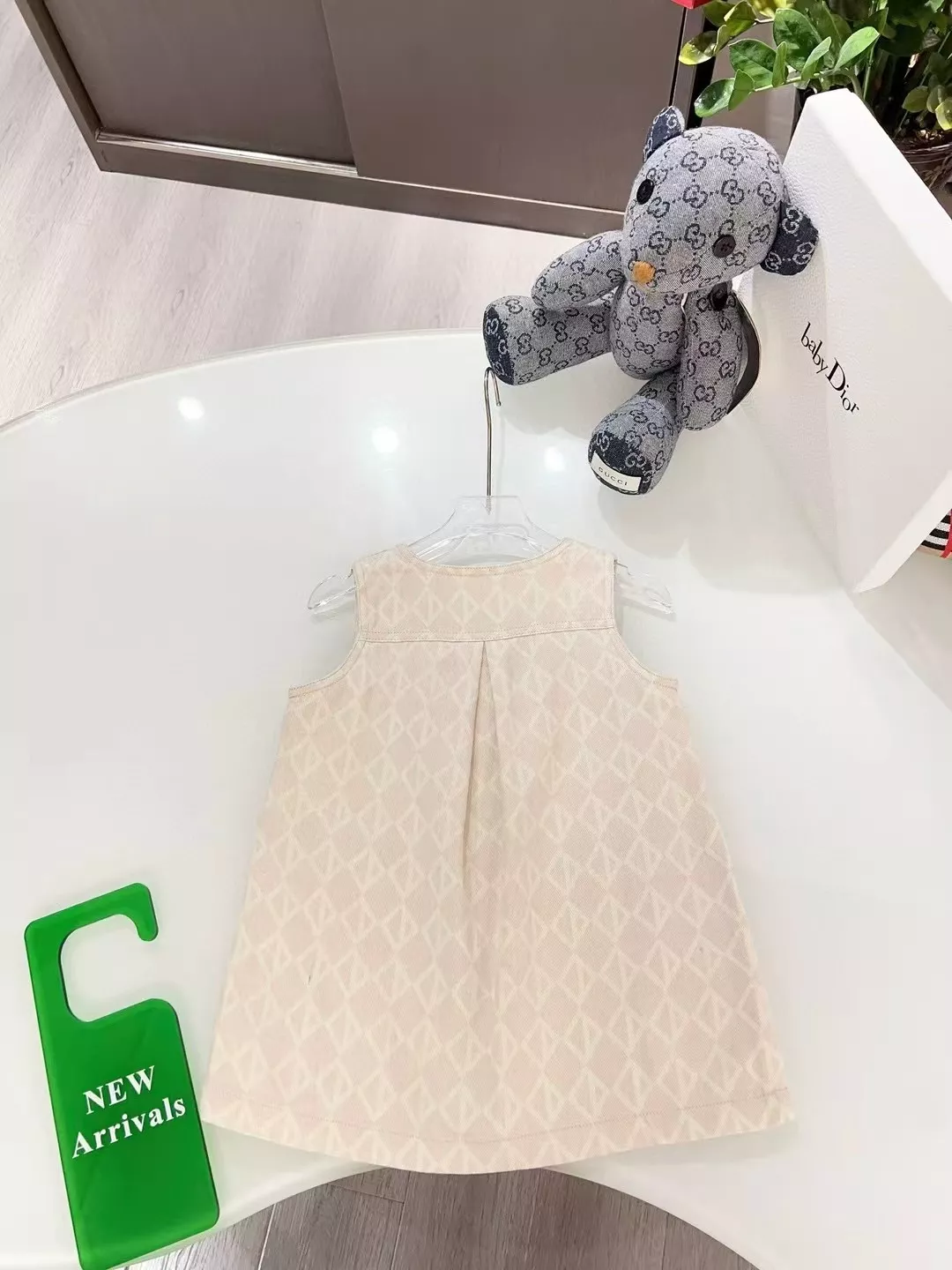 디올 아동 민소매 자카드 원피스 상세 이미지 8