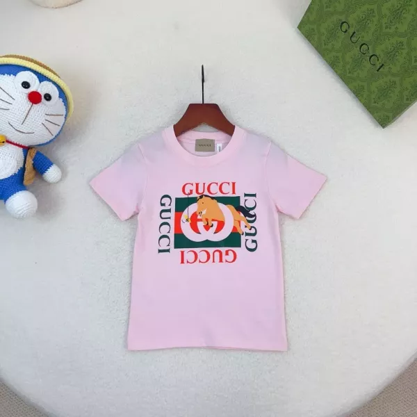구찌 라운드넥 래글런 반소매 티셔츠