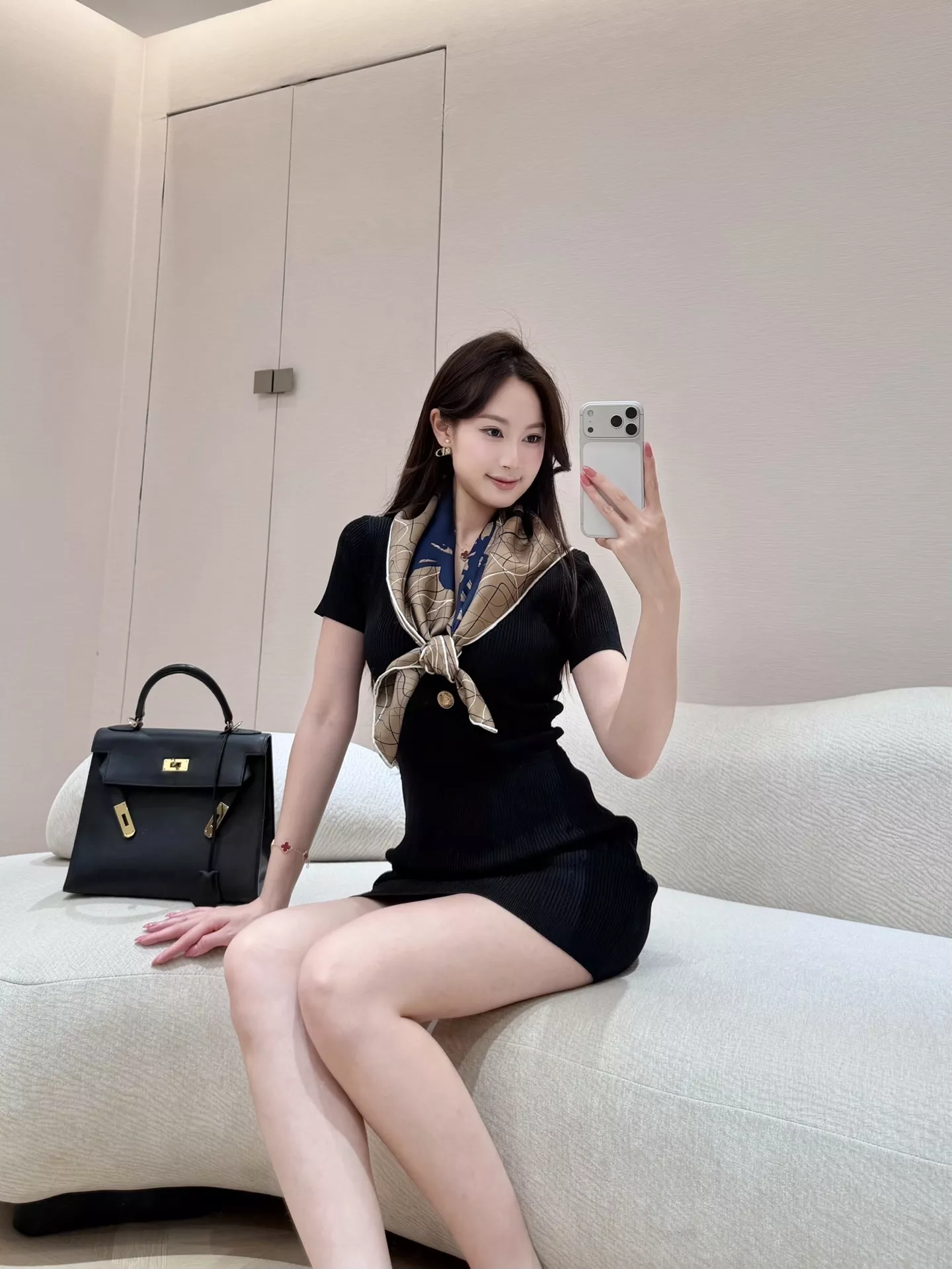 에르메스 화려한 마구 실크 스카프 상세 이미지 10
