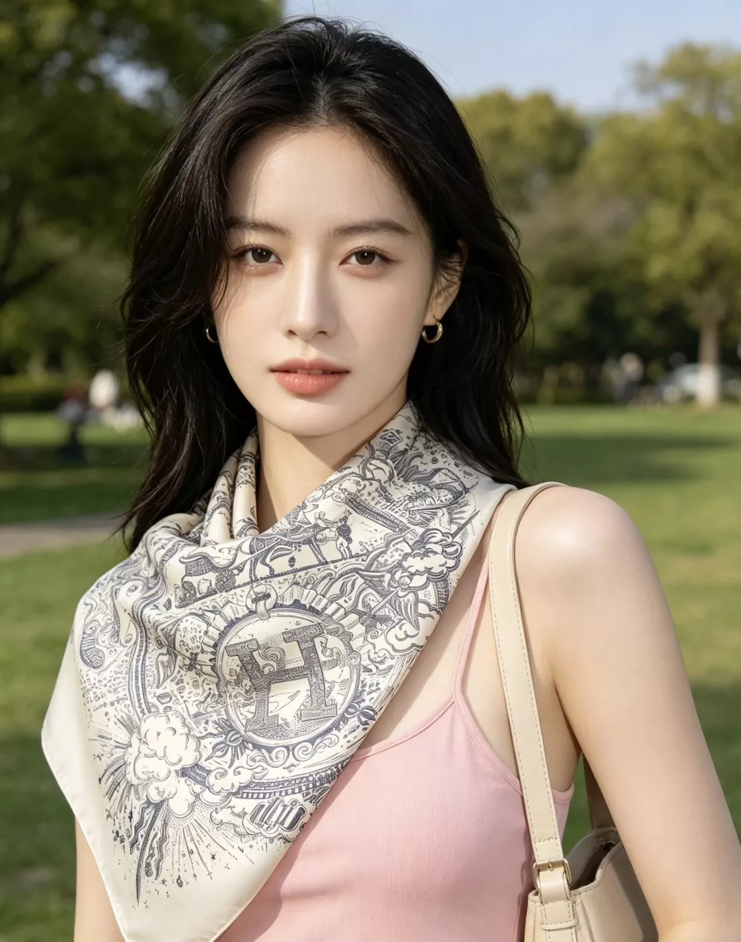 에르메스 아트 그래픽 실크 스카프 상세 이미지 19