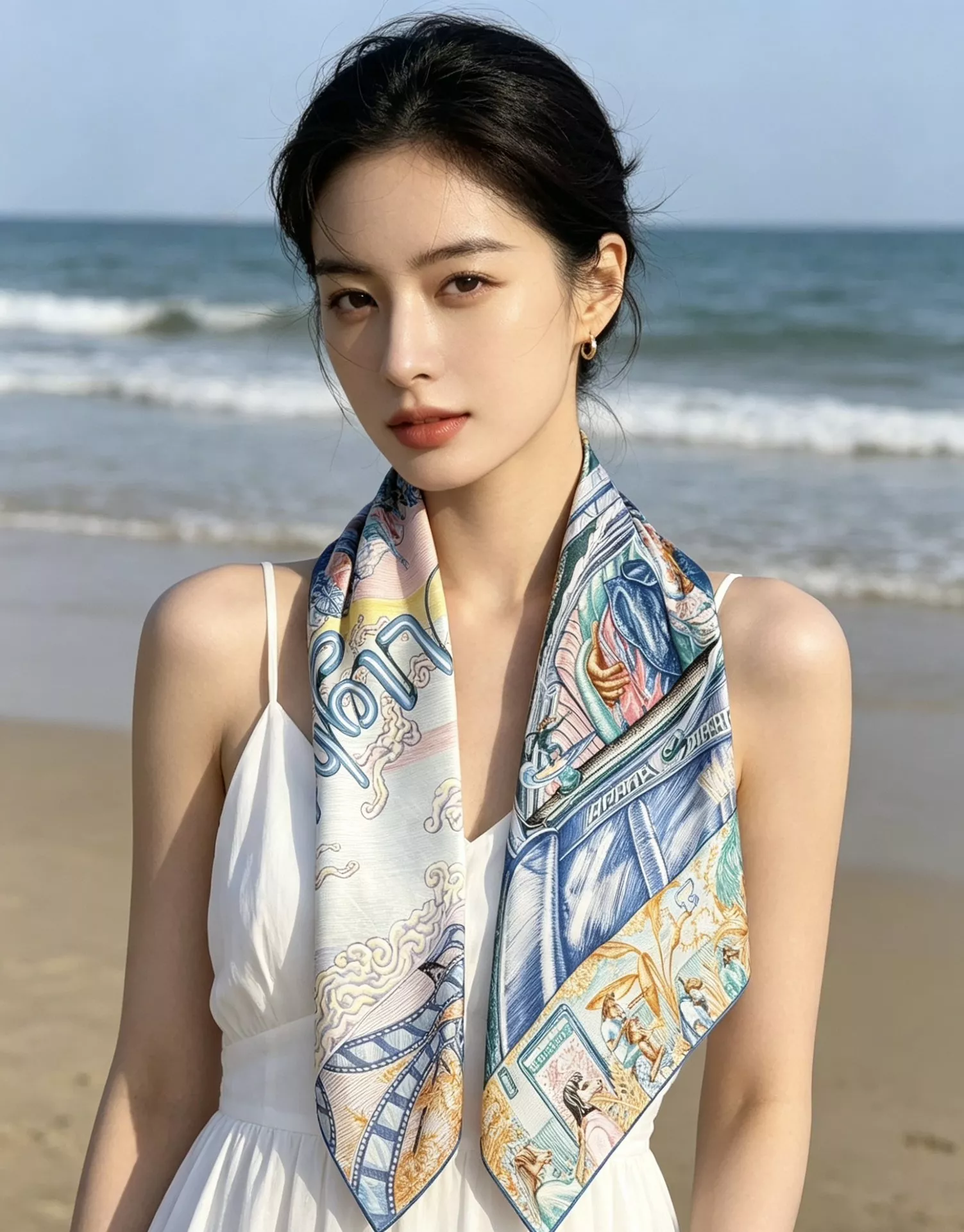 에르메스 실크 시티 무드 스카프 상세 이미지 31