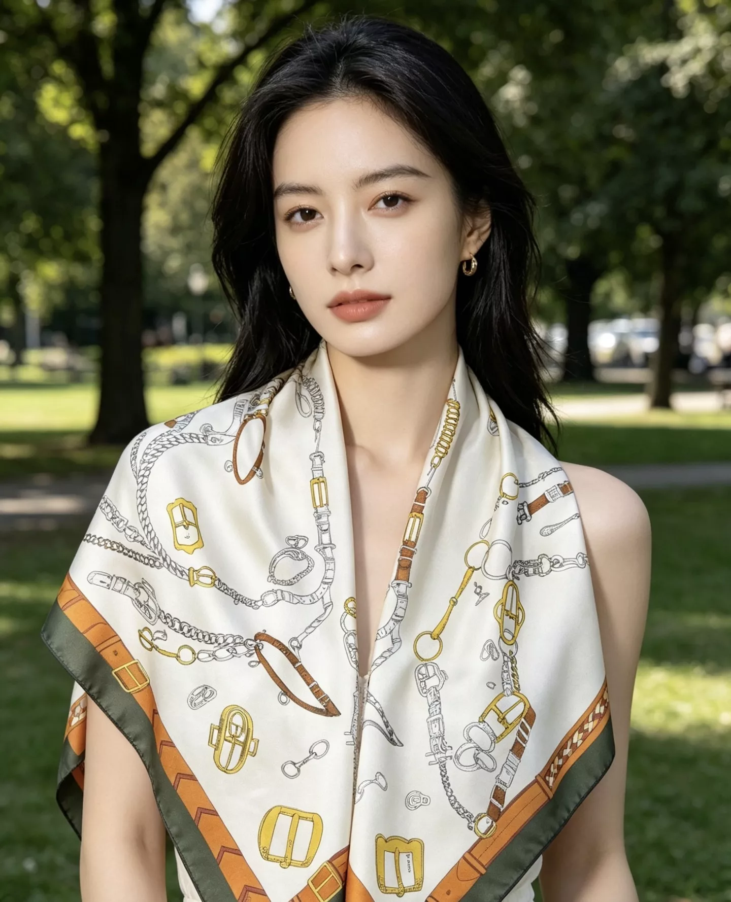 에르메스 말 모티브 실크 스카프 상세 이미지 25