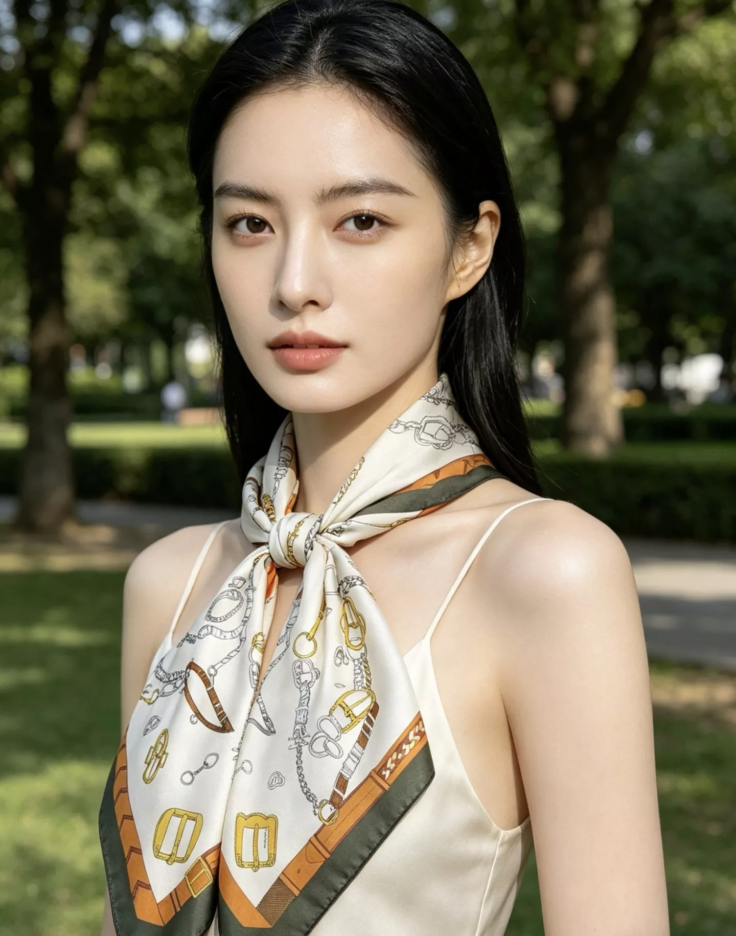 에르메스 말 모티브 실크 스카프 상세 이미지 27