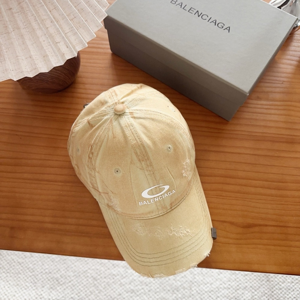 발렌시아가 자수 로고 레터링 캡