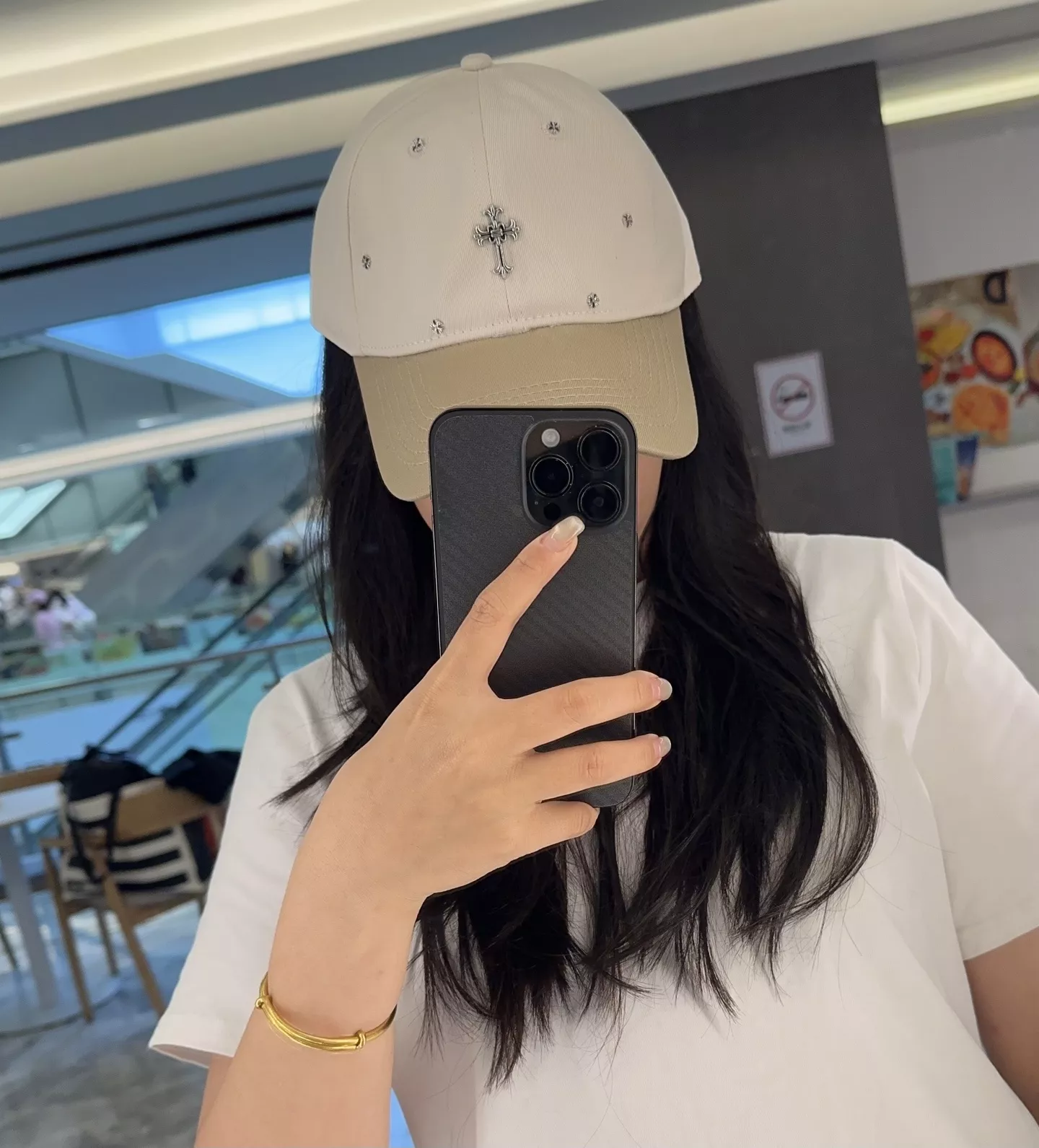 크롬하츠 빈티지 디스트로이드 배색 캡 상세 이미지 1