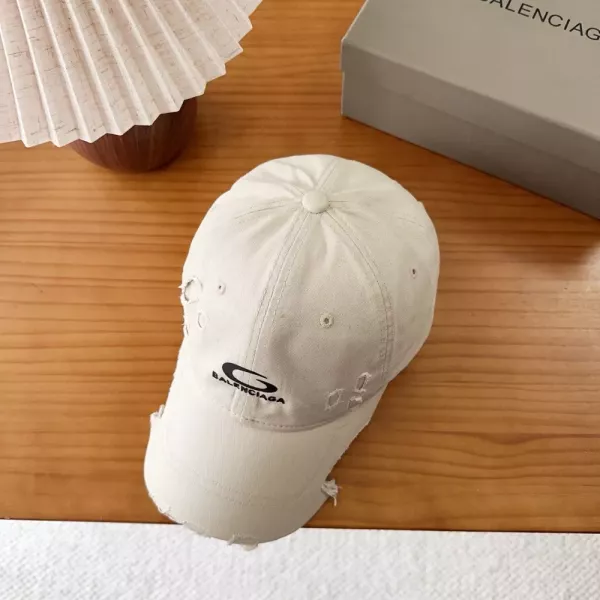 발렌시아가 자수 레터링 커플 캡