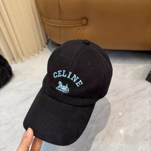 셀린느 C 로고 자수 베이스볼 캡