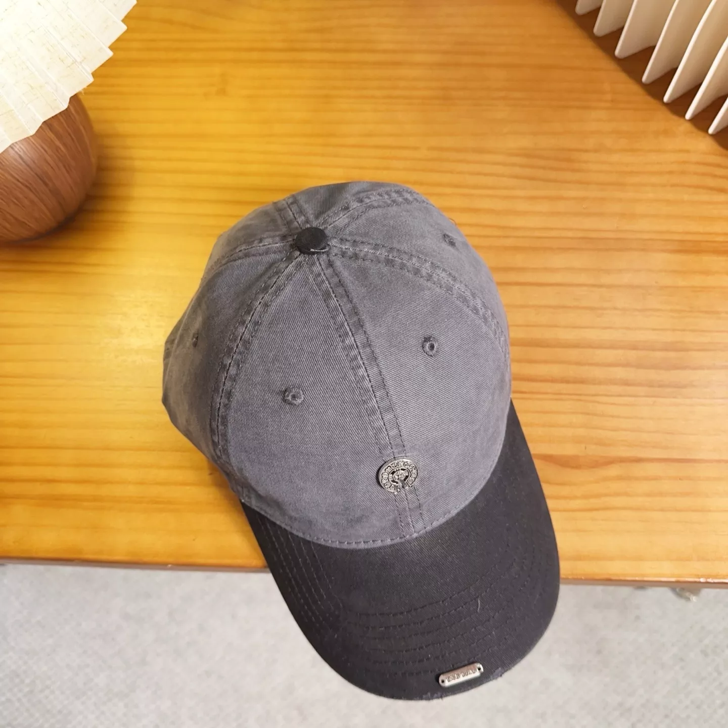 크롬하츠 빈티지 워싱 데미지 배색 캡 상세 이미지 2