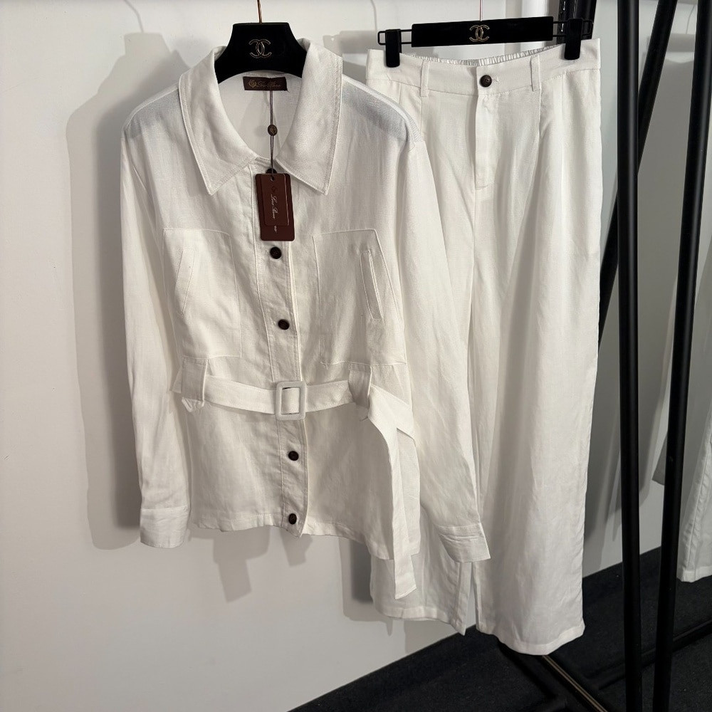 로로피아나 린넨 셔츠 와이드 팬츠 세트