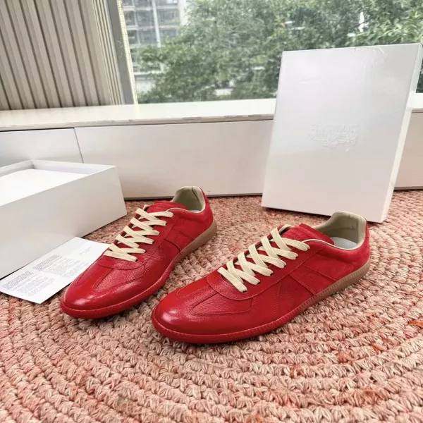 메종마르지엘라 독일군 트레이닝 레더 스니커즈