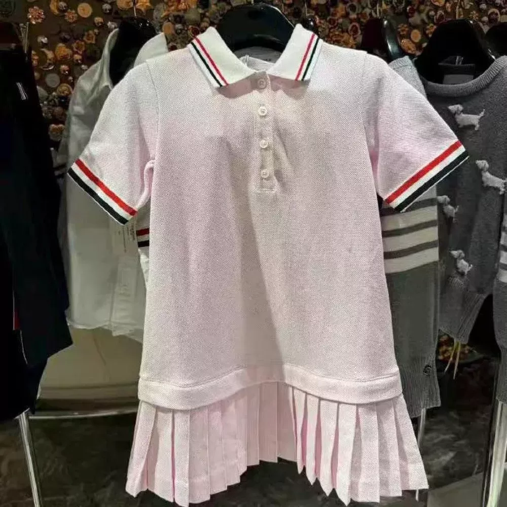 톰브라운 아동 폴로 플리츠 원피스