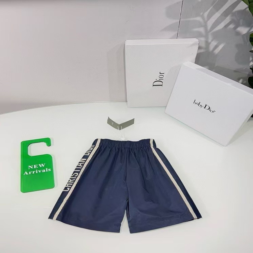 디올 사이드 로고 밴딩 반바지