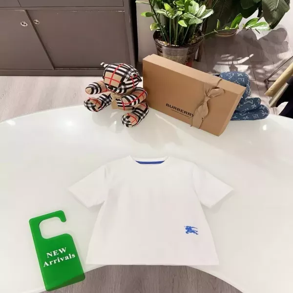 버버리 키즈 전사 프린트 코튼 반팔 티