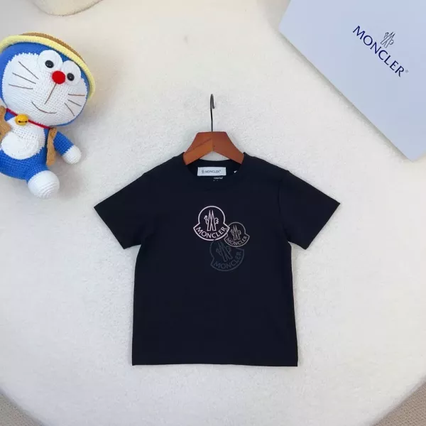 몽클레어 아동 라운드넥 래글런 반소매 니트 티셔츠