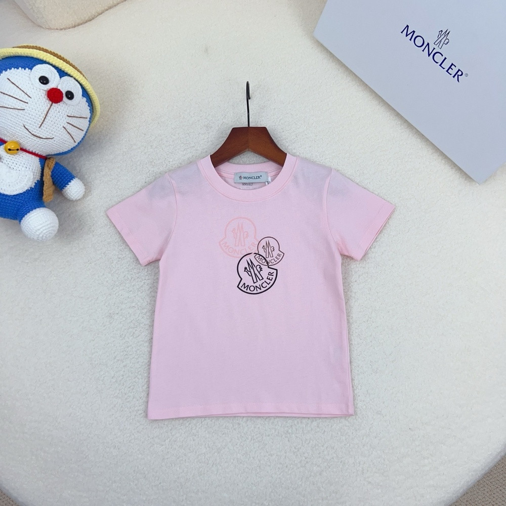 몽클레어 아동 반소매 라운드넥 니트 티셔츠