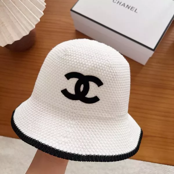 샤넬 로고 포인트 썬 차단 모자