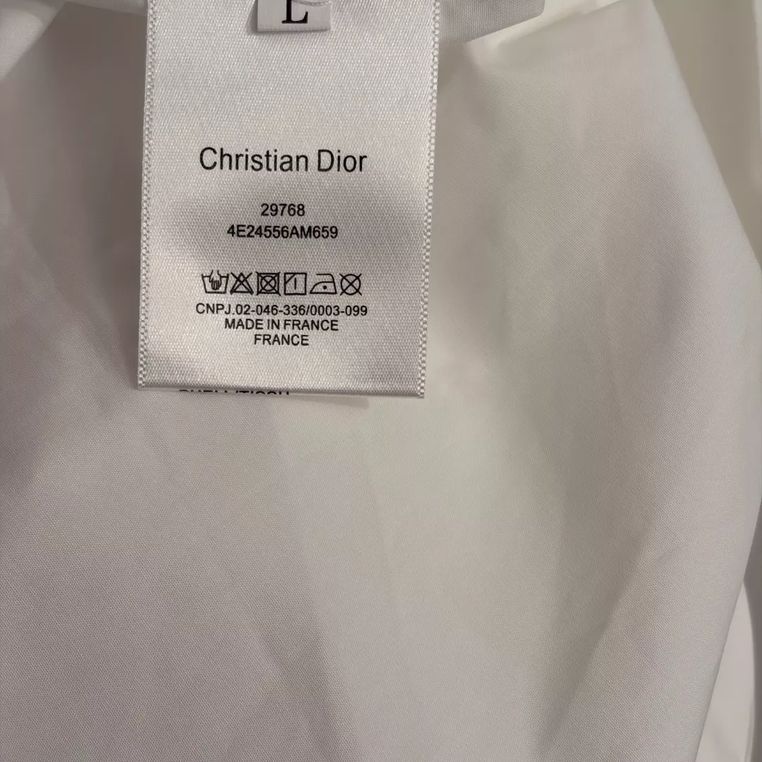 디올 자수 로고 슬림 반소매 셔츠 상세 이미지 9