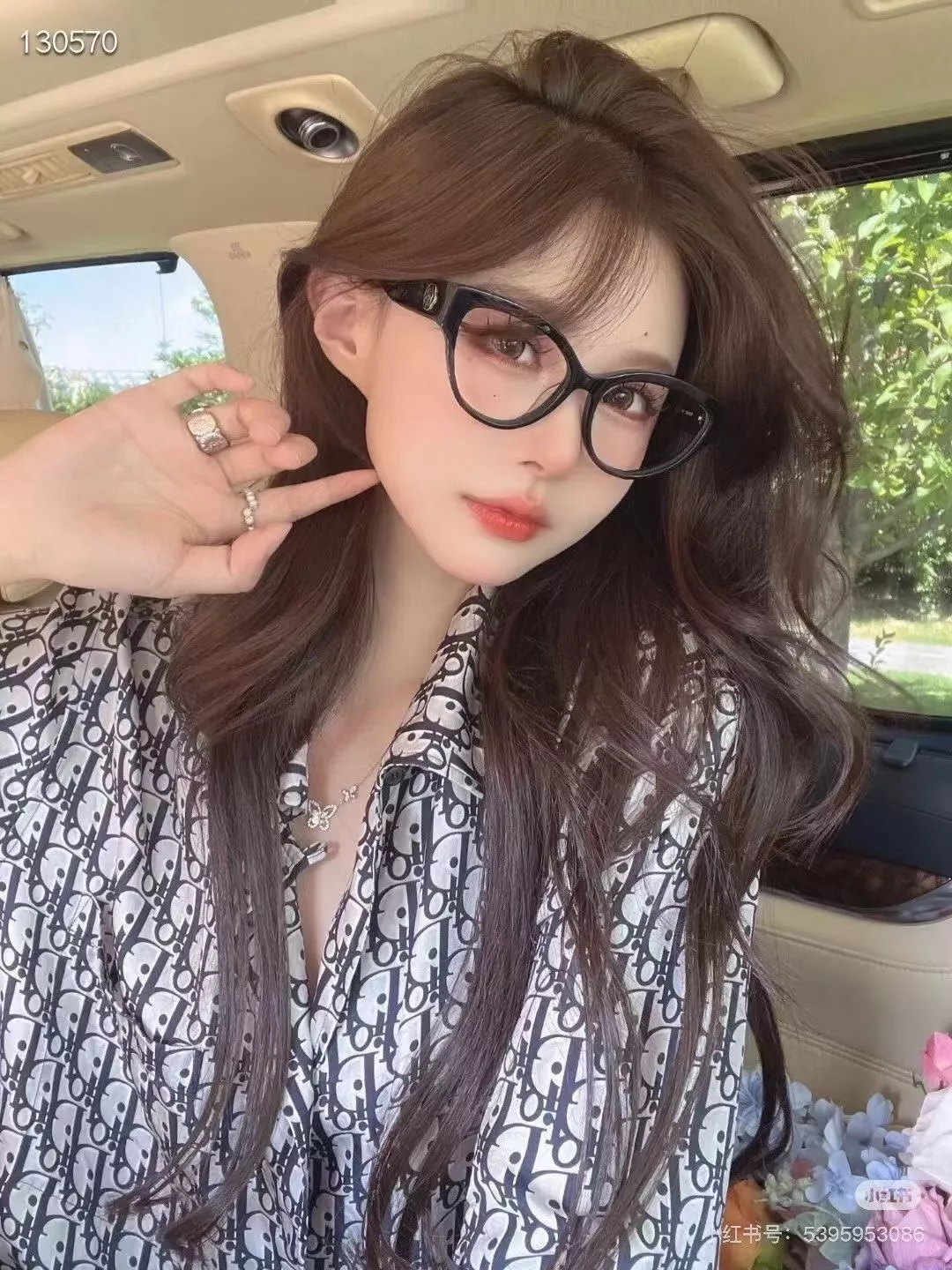 샤넬 하트 장식 블루라이트 안경테 상세 이미지 15