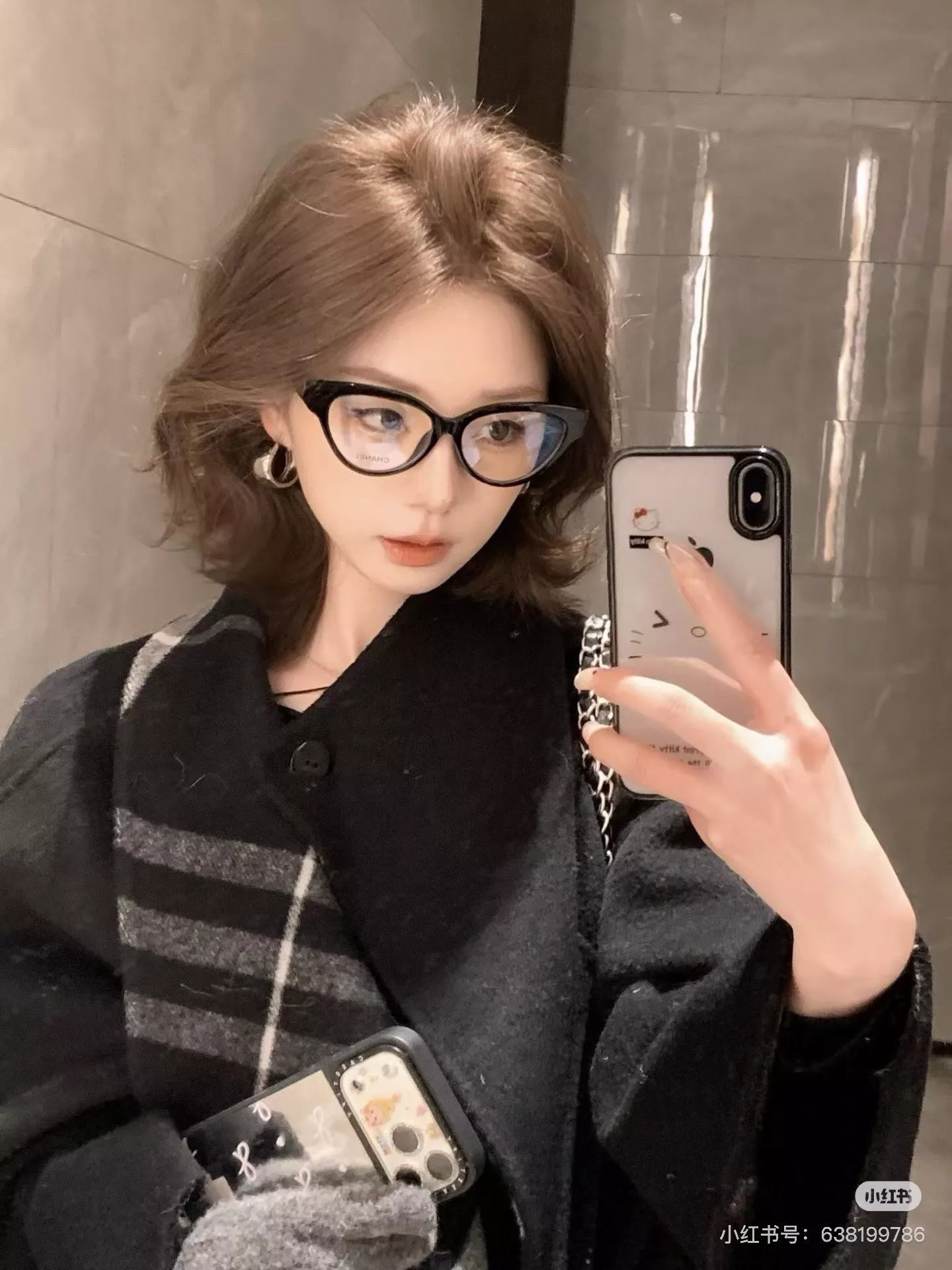 샤넬 하트 장식 블루라이트 안경테 상세 이미지 10