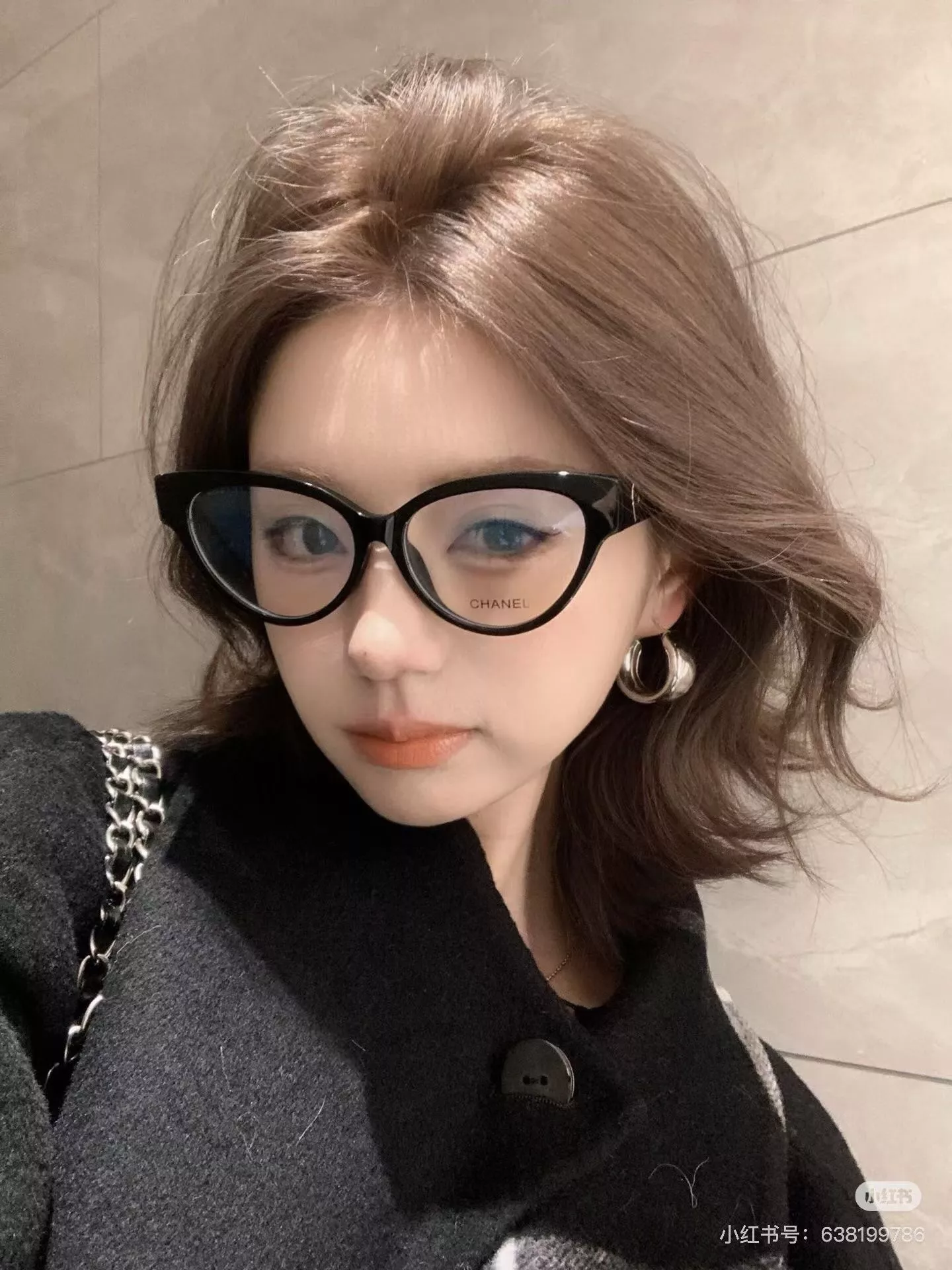 샤넬 하트 장식 블루라이트 안경테 상세 이미지 11