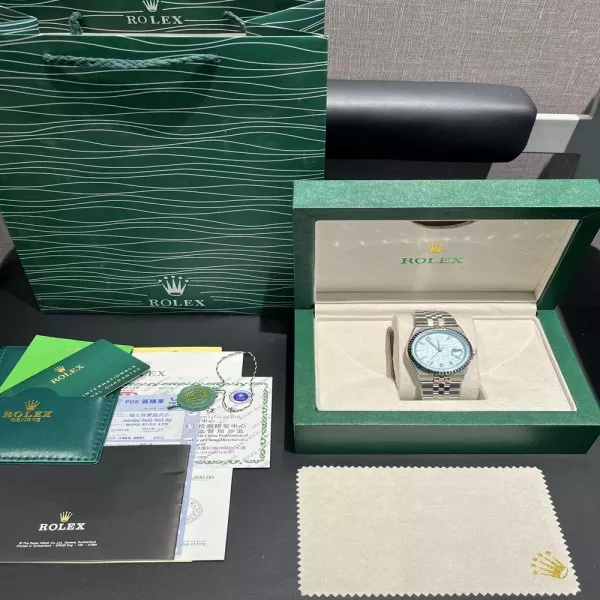 롤렉스 로그 스타일 세라믹 베젤 손목시계