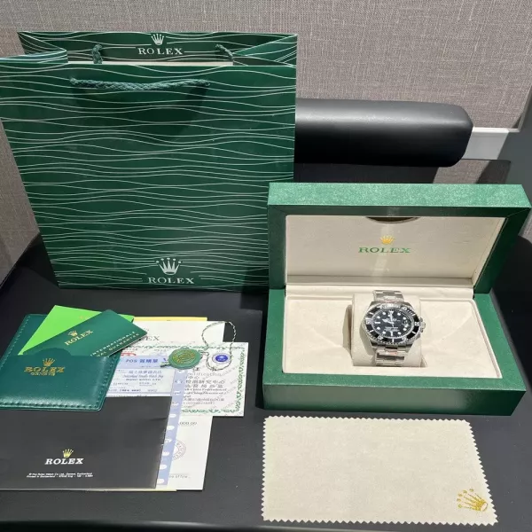 롤렉스 블랙 베젤 메탈 손목시계