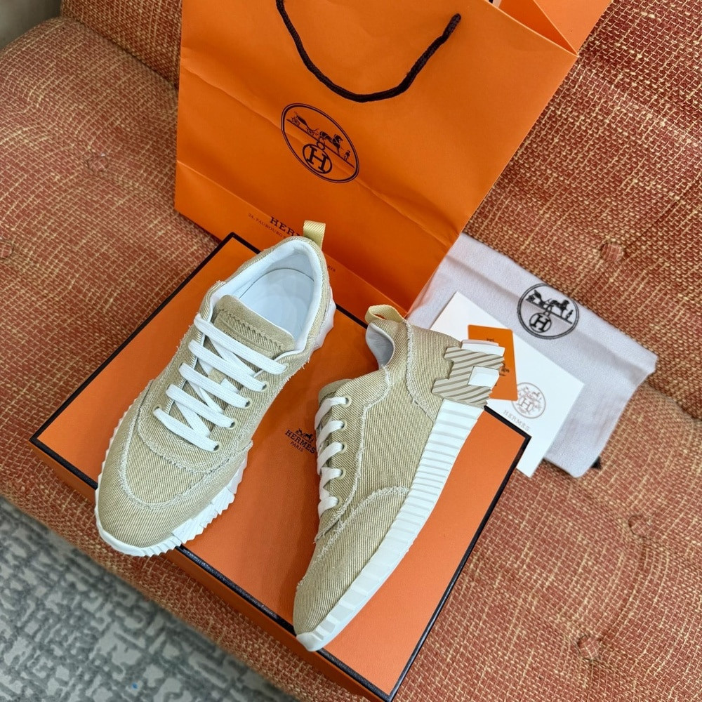 에르메스 H 로고 레더 캐주얼 슈즈