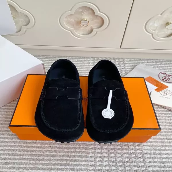 에르메스 스웨이드 에이치 장식 로퍼