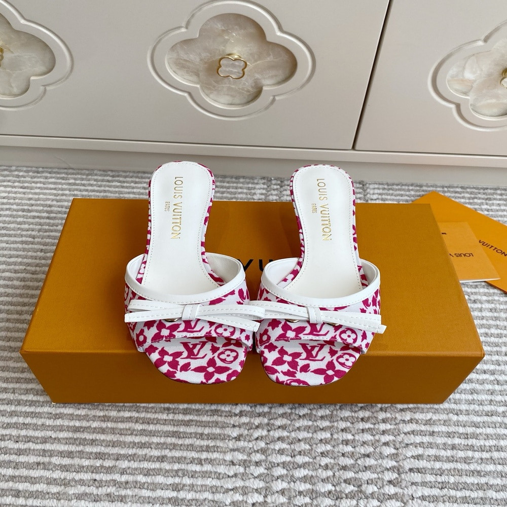 루이비통 모노그램 리본 포인트 뮬 샌들