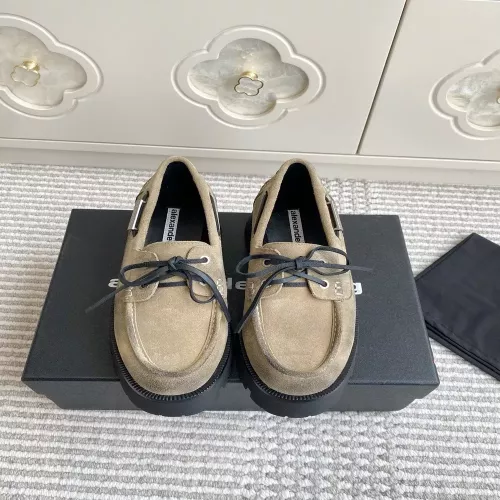 알렉산더왕 금속 로고 포인트 플랫폼 로퍼