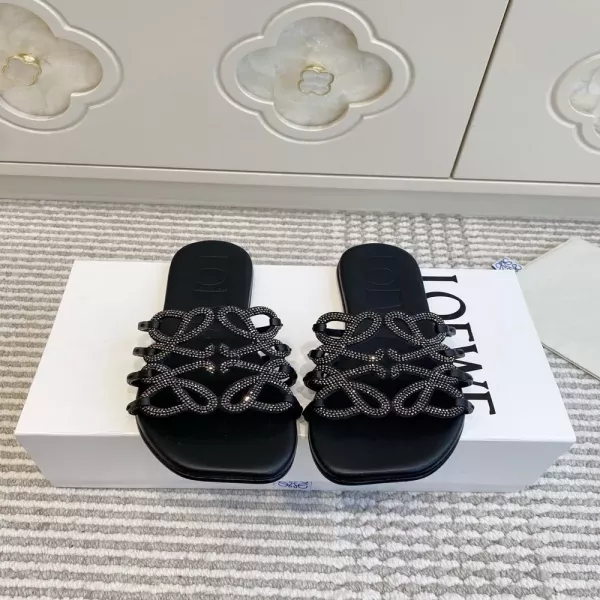 로에베 아나그램 장식 플랫 슬리퍼