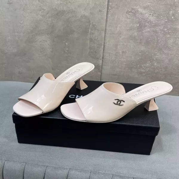 샤넬 피쉬토 오픈토 하이힐 샌들