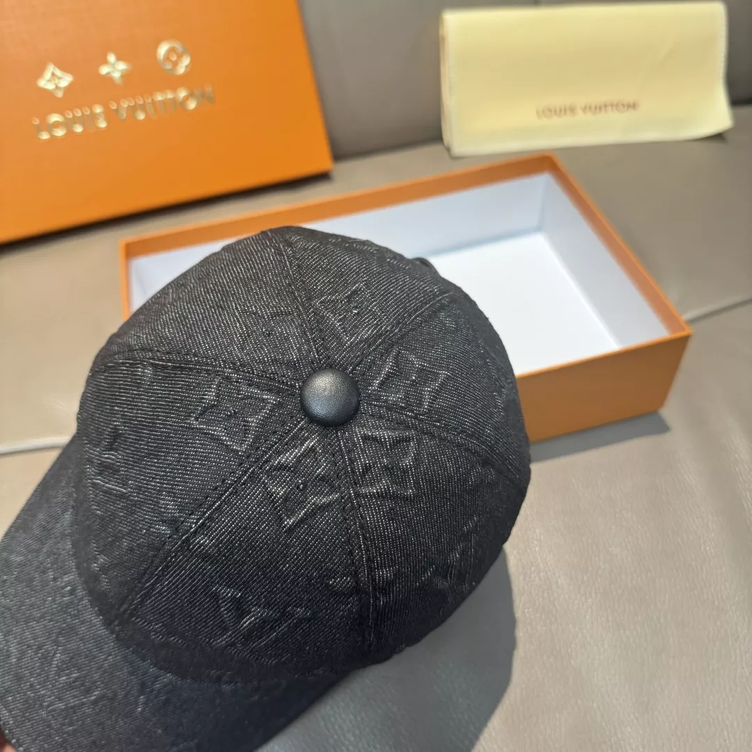 루이비통 로고 엠보 데님 캡 상세 이미지 6