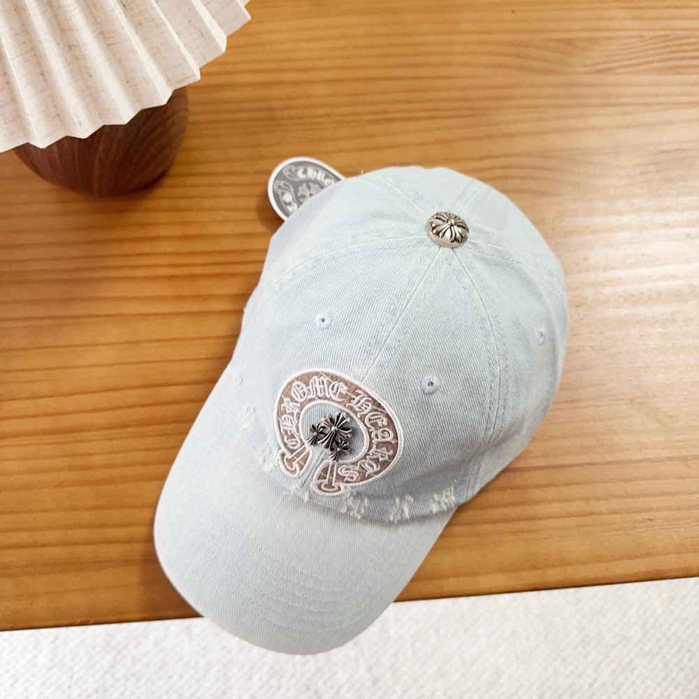크롬하츠 복고 배색 데님 캡