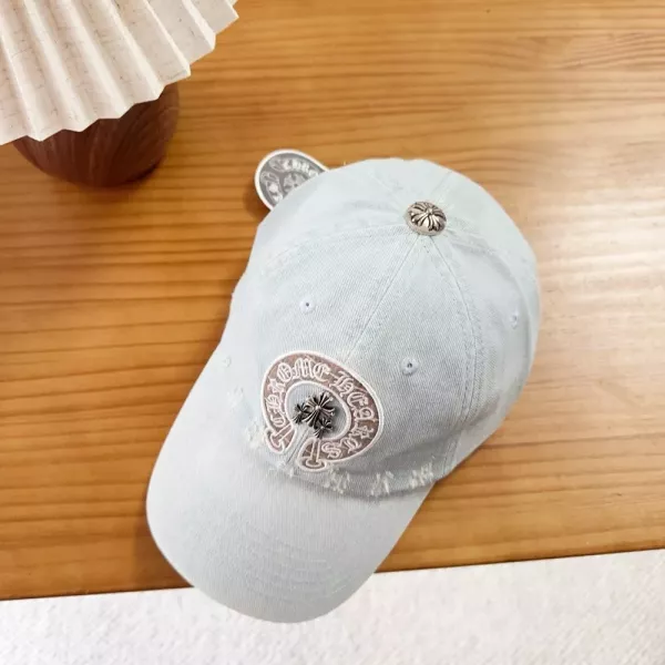 크롬하츠 복고 배색 데님 캡