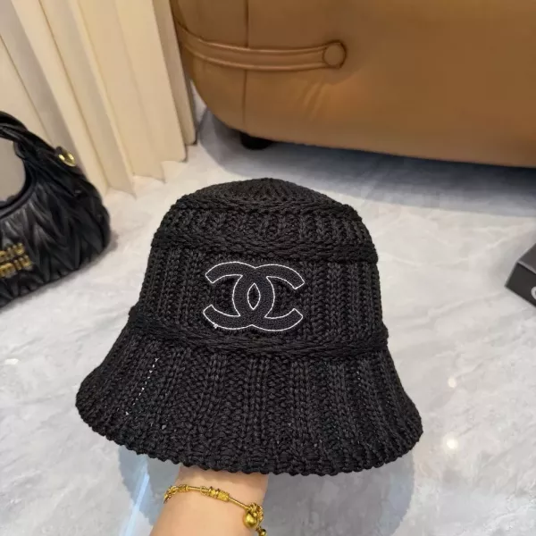 샤넬 니트 버킷 모자