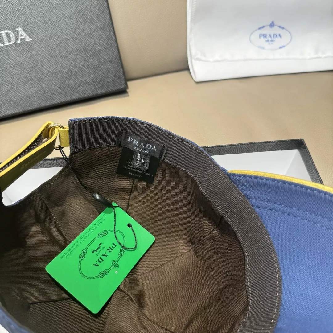 프라다 금사 자수 옥스퍼드 캡 상세 이미지 7