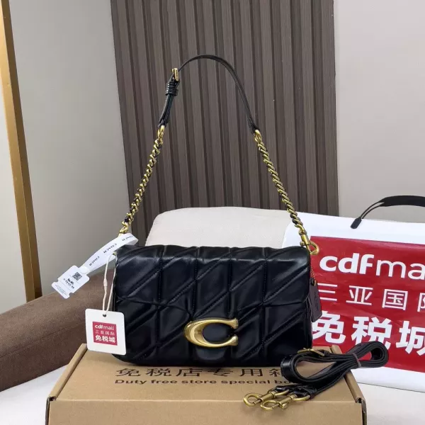 코치 퀼팅 체인 플랩백