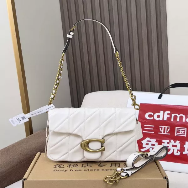 코치 퀼팅 체인 플랩백