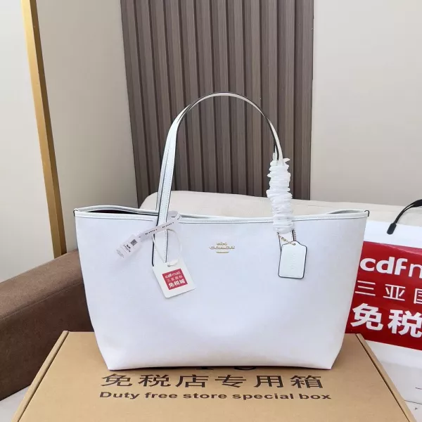 코치 양면 코팅 캔버스 쇼핑백