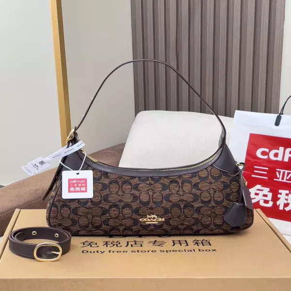 코치 시그니처 패턴 엘라 핸드백