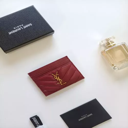 입생로랑 YSL 로고 퀼팅 카드 홀더