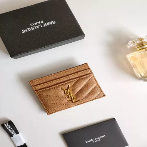 입생로랑 YSL 로고 퀼팅 가죽 카드홀더