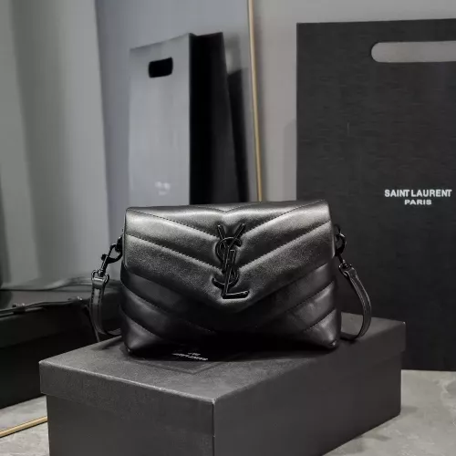 입생로랑 루루 블랙 체인 미니백